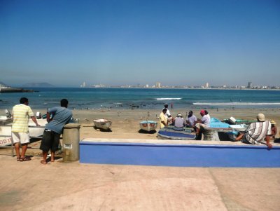 Fishermen & Pelicans in Mazatlan