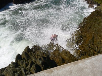 Diver Coming Out of Water