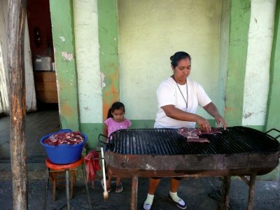 Cooking Machaca in La Noria