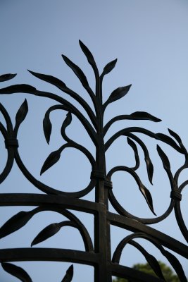 Driveway gate of an estate home