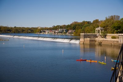 Kayakers at the Waterworks