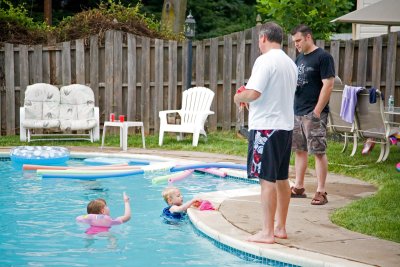 Come on in, Dad. The water's fine!