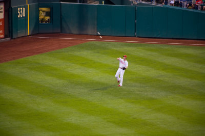 Jason Werth throws two balls at once