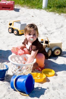 Digging the sand....literally.
