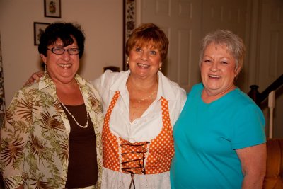 Joan with friends, Sandra & Carol