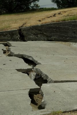 Earthquake fracture.