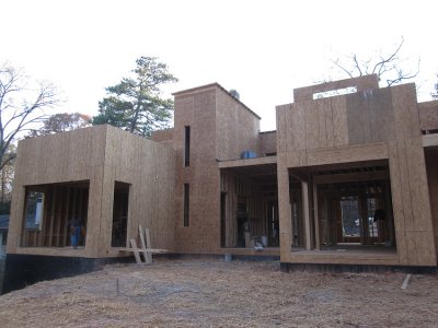 Day 61 - Rear Of House/Chimney Now Just Visible On Tower