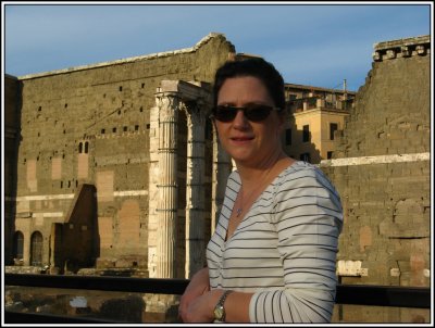 Laurie outside The Roman Forum