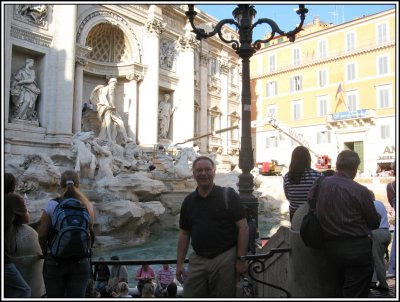Ed at Trevi Fountain