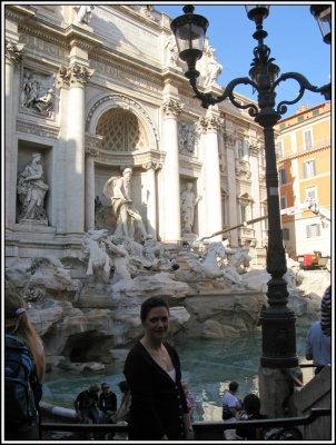 Laurie at Trevi Fountain