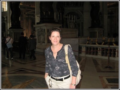 Laurie in St. Peter's Basilica