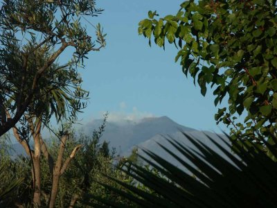 View from our hotel to the Etna