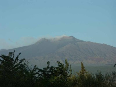 View from our hotel to the Etna