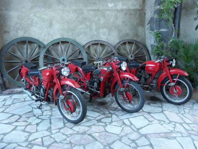 The motorbikes at the hotel