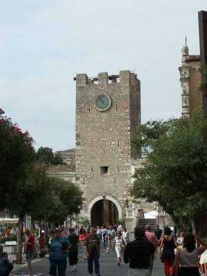 In the streets of Taormina