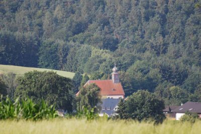 View to the church of Luetzelbach
