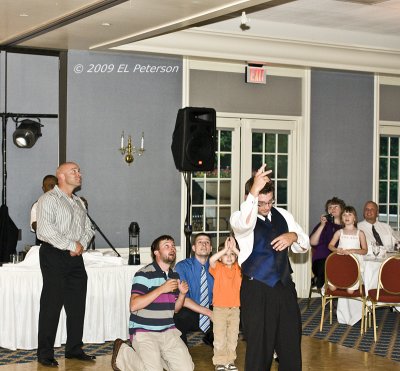 The tossing of the garter.