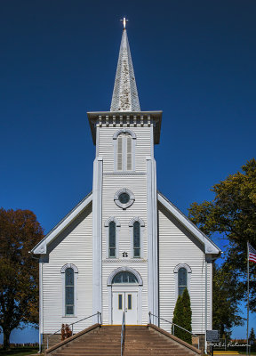 The church was formed Dec. 16, 1870 with this structure being erected in 1877 and is still in use today.
An image may be purchased at http://edward-peterson.artistwebsites.com/featured/1-bethesda-lutheran-church-edward-peterson.html