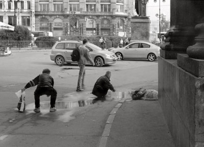 Washing Hands, St. Petersburg, Russia, 2006