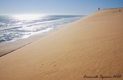 The Namib's dunes meet the Atlantic Ocean