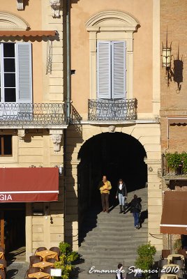 Entering the Piazza