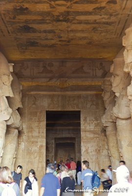 Inside eight huge Osirid pillars