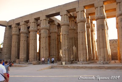 The east side of the peristyle court of Amenhotep III