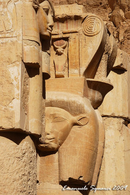 Columnes with goddess Hathor