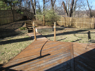 Deck leading to lookout bench