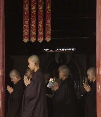Nuns at Prayer Nanjing, China  September 2007