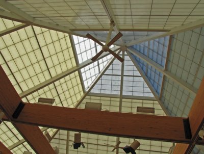 View of the pyramid ceiling