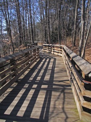 Boardwalk leading to the first overlook