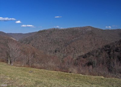 A valley view from the overlook