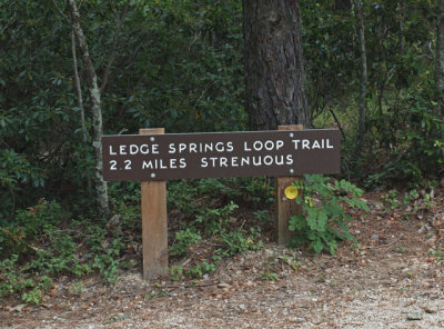 Ledge Springs Loop Trail Sign