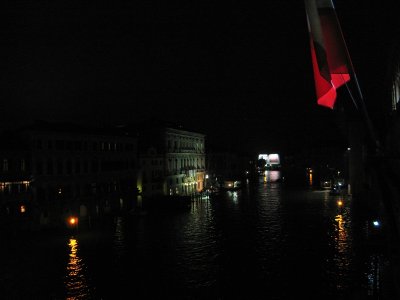 Grand canal at night from a palace