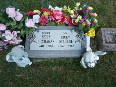 Osborne-Buchanan, Betty Lou &  infant son Ricky Section 5 Row 9