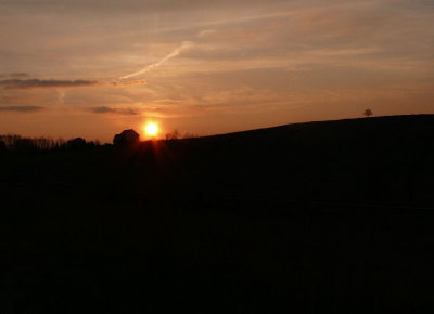 Sunset on a Sway-Back Hill