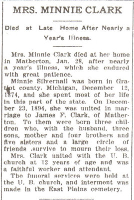 Minnie Silvernail-Clark Obituary