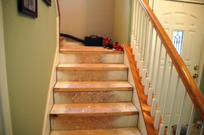 lower steps - all treads cut