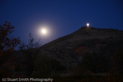 Moonrise over Table Rock near Boise Idaho-0698