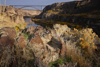 Evening light on the Perrine Bridge-1947