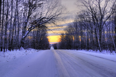 A long icy road