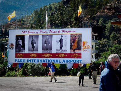 Arrival at Paro Airport