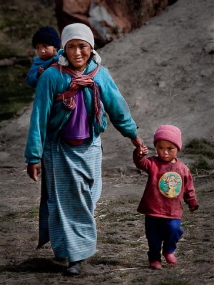 Mother and Two Children
