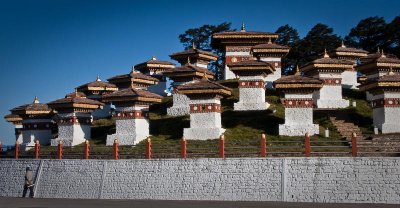 The Dochula Pass Chortens