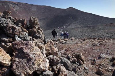 Hike to the Eldfell Volcano Crator