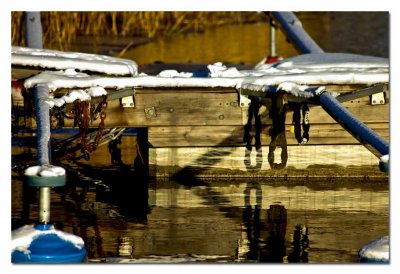 sunny winter reflections at the boat place....