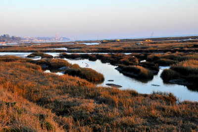 sunset on Leigh marshes