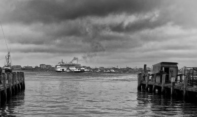 The Block Island ferry leaving Galilee