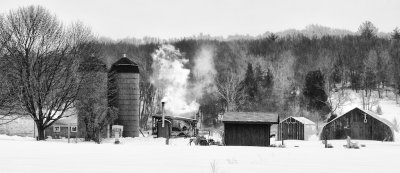 Farm country on a cold winter day